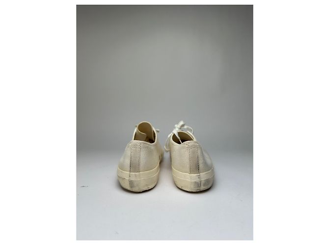 Vintage Comme Des Garcons Men's Homme Canvas Sneaker c. Ende der 2000er Off-White EU41 Weiß - Ansicht 8