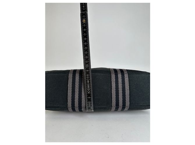 Vintage Hermès Canvas Leder-Trim Tote Schwarz - Ansicht 12