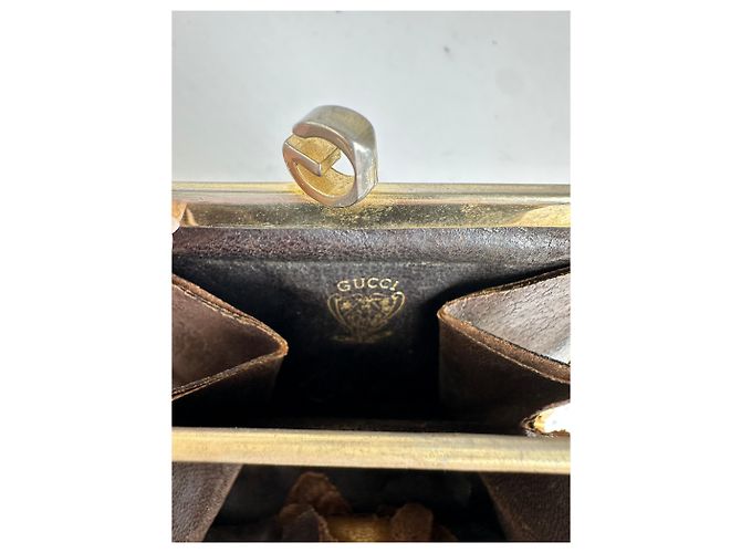 Vintage Gucci GG Plus Canvas Münzbeutel ca. Ende der 1970er Beige Brown - Ansicht 4