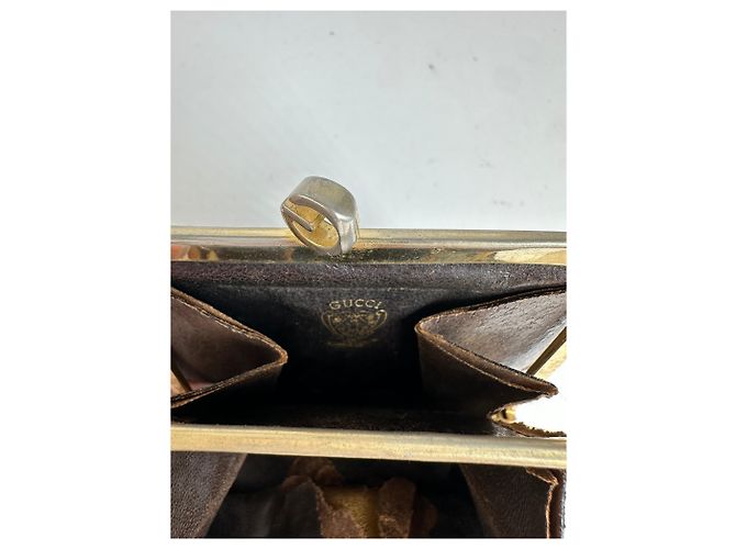 Vintage Gucci GG Plus Canvas Münzbeutel ca. Ende der 1970er Beige Brown - Ansicht 5
