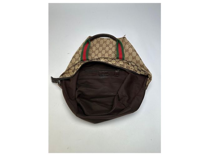 Vintage Gucci GG Supreme Strukturierte Top-Handle Tasche ca. Ende der 2000er Beige Brown - Ansicht 4
