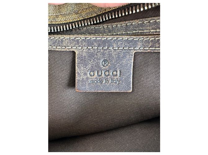 Vintage Gucci GG Supreme Schultertasche mit Klappe c. 2010s Beige Brown - Ansicht 5
