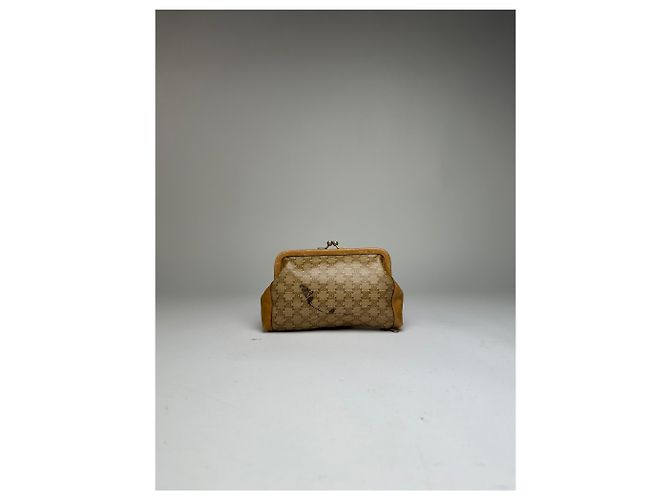 16 Céline Vintage Celine Macadam Canvas Coin Purse Late 1970s Beige Tan - view 10