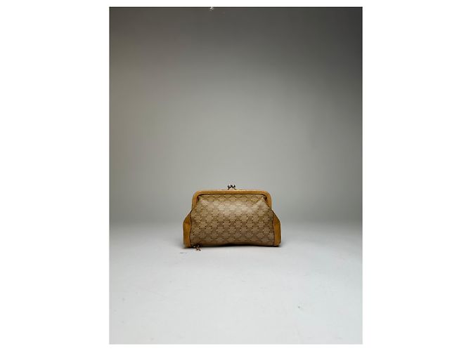 16 Céline Vintage Celine Macadam Canvas Coin Purse Late 1970s Beige Tan - view 11