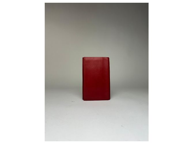 Vintage Loewe Bifold Wallet Red Leather Silver-Tone - view 9