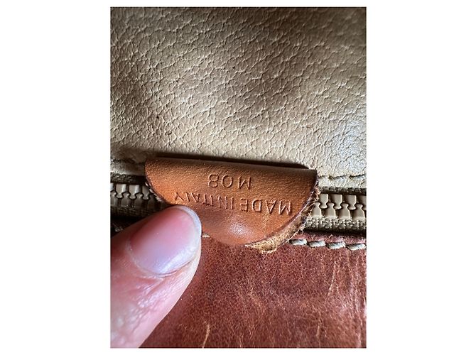 16 Céline Vintage Celine Macadam Canvas Umhängetasche mit Klappe Ende der 1980er Beige Brown - Ansicht 7