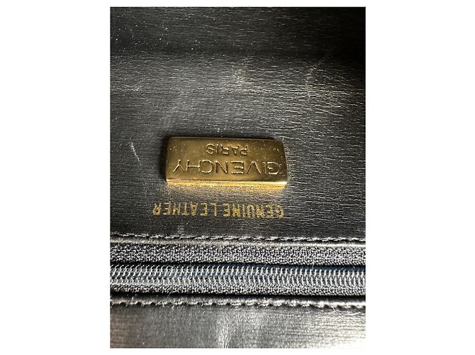 Sac à main Vintage Givenchy Logo 4G en cuir grainé, fin des années 1970, Noir - vue 5