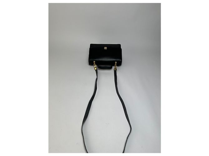 Sac à main Vintage Givenchy Logo 4G en cuir grainé, fin des années 1970, Noir - vue 9