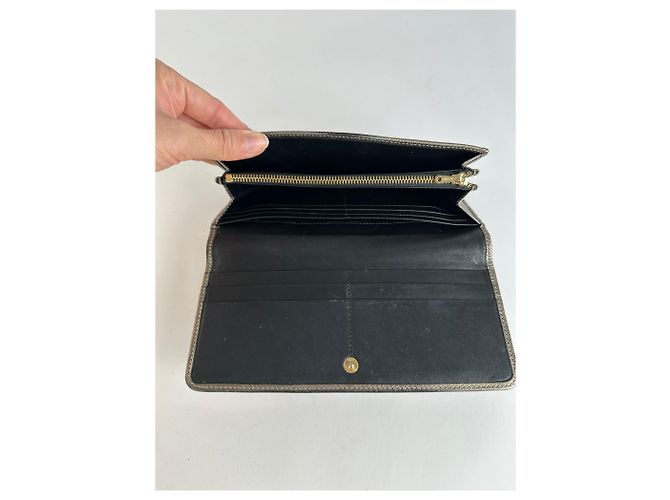 Vintage Loewe Textured Leather Bifold Wallet c. Late 2000s Bronze Metallic - view 5