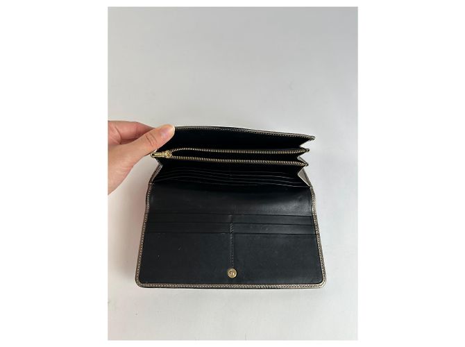 Vintage Loewe Textured Leather Bifold Wallet c. Late 2000s Bronze Metallic - view 6