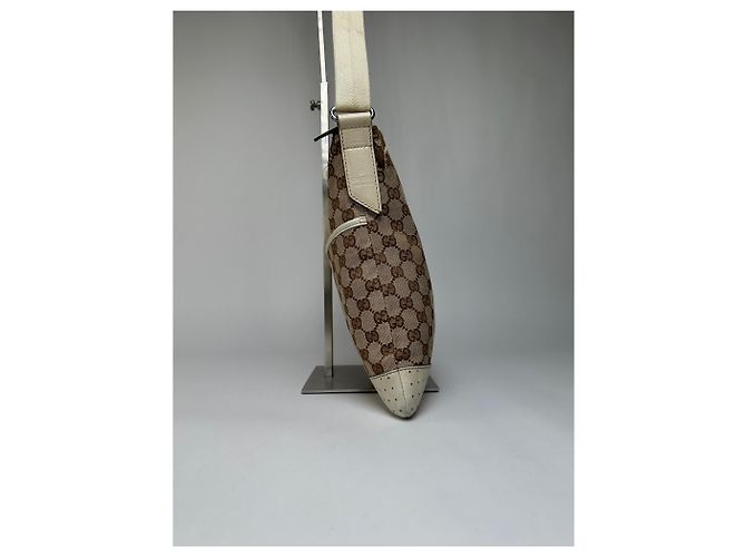 Borsa a tracolla Vintage Gucci GG Monogram Canvas primi anni 2000 Beige Brown - vista 7