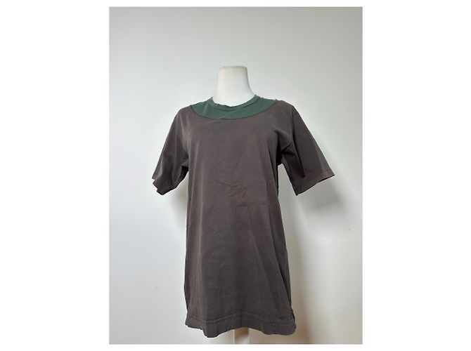 Vintage Issey Miyake T-Shirt aus Baumwollmischung Dunkelbraun Olive L Grün - Ansicht 12