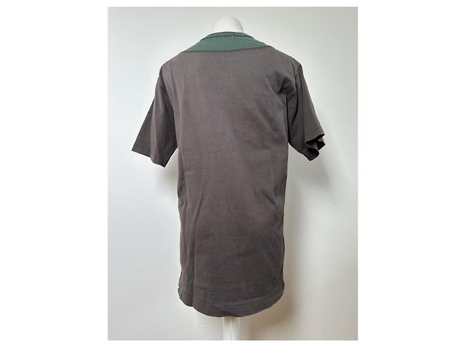 Vintage Issey Miyake T-Shirt aus Baumwollmischung Dunkelbraun Olive L Grün - Ansicht 13