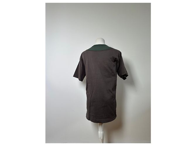 Vintage Issey Miyake T-Shirt aus Baumwollmischung Dunkelbraun Olive L Grün - Ansicht 3