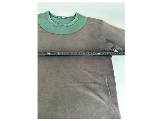 Vintage Issey Miyake T-Shirt aus Baumwollmischung Dunkelbraun Olive L Grün - Ansicht 9