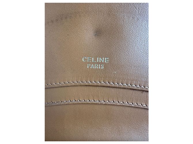 Edge Céline Vintage Celine Macadam Canvas Mini Wallet Late 1980s Brown Tan - view 5