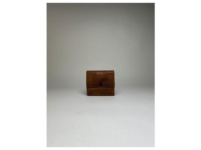 Vintage Loewe Grained Leather Bifold Wallet Late 1990s Brown - view 13
