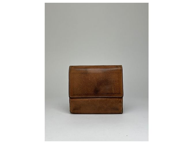 Vintage Loewe Grained Leather Bifold Wallet Late 1990s Brown - view 2