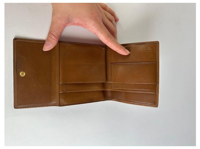 Vintage Loewe Grained Leather Bifold Wallet Late 1990s Brown - view 3