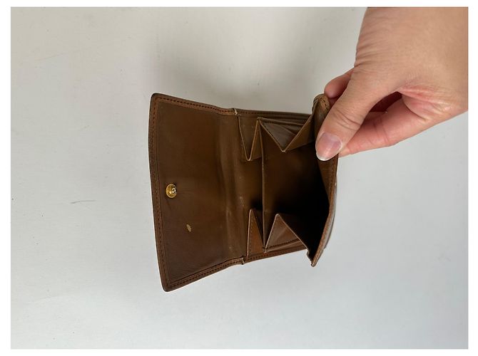 Vintage Loewe Grained Leather Bifold Wallet Late 1990s Brown - view 7