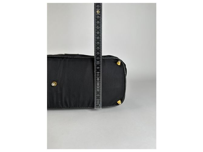 Vintage Fendi Structured Nylon Top-Handle Bag Late 1990s Black - view 11