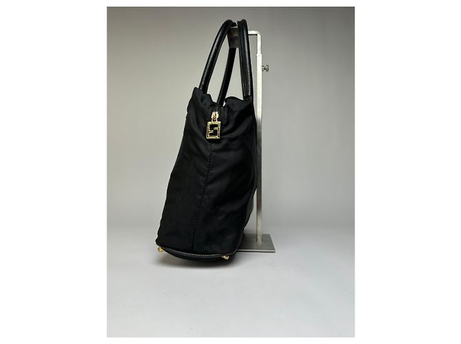 Vintage Fendi Structured Nylon Top-Handle Bag Late 1990s Black - view 4