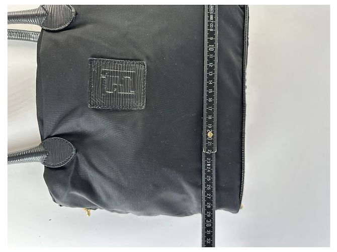 Vintage Fendi Structured Nylon Top-Handle Bag Late 1990s Black - view 8