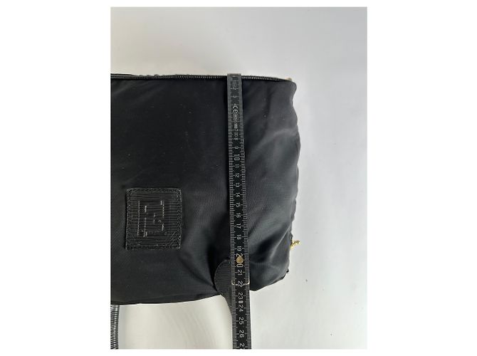 Vintage Fendi Structured Nylon Top-Handle Bag Late 1990s Black - view 9