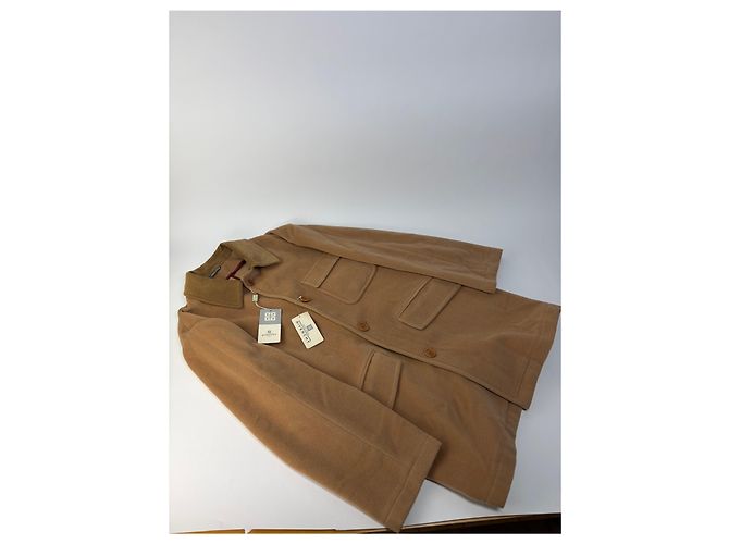 Vintage Givenchy Herren-Übermantel aus Wolle und Kaschmir ca. Ende der 1980er Jahre Tan L Kamel - Ansicht 10
