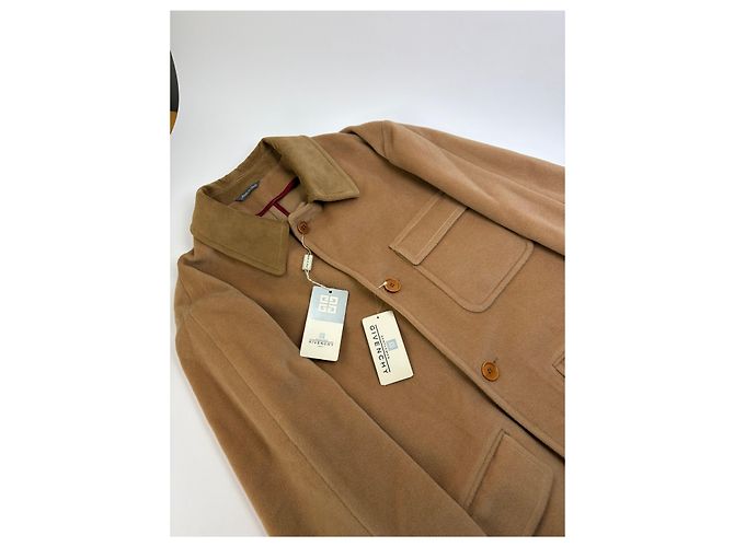 Vintage Givenchy Herren-Übermantel aus Wolle und Kaschmir ca. Ende der 1980er Jahre Tan L Kamel - Ansicht 11