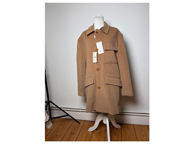 Vintage Givenchy Herren-Übermantel aus Wolle und Kaschmir ca. Ende der 1980er Jahre Tan L Kamel - Ansicht 14