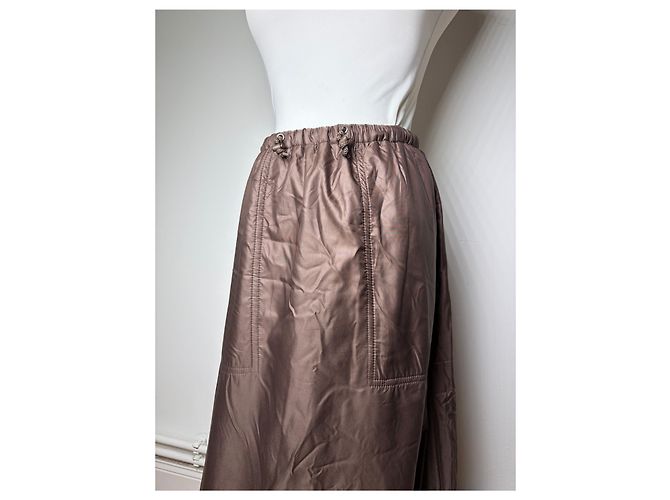 Vintage Issey Miyake Maxirock Braun M - Ansicht 14
