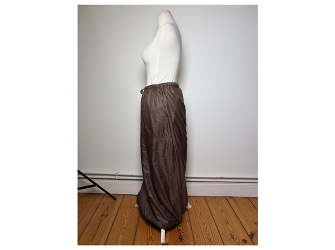 Vintage Issey Miyake Maxirock Braun M - Ansicht 2