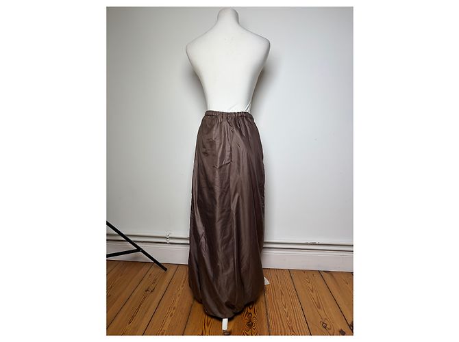Vintage Issey Miyake Maxirock Braun M - Ansicht 3