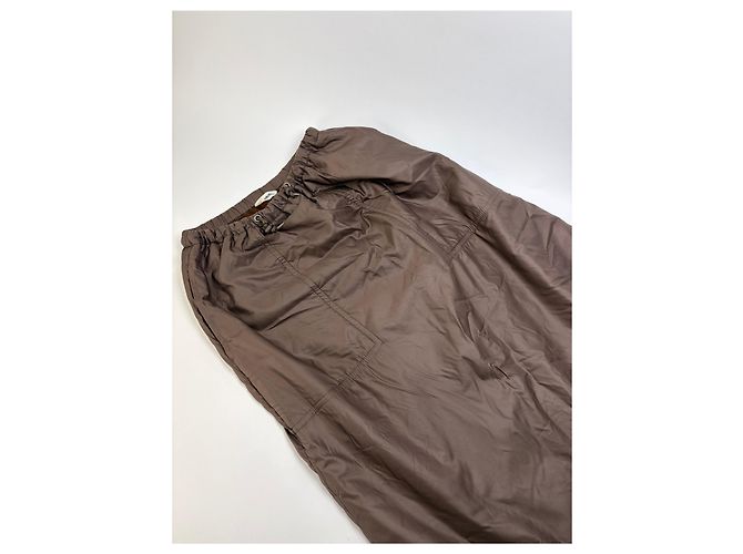 Vintage Issey Miyake Maxirock Braun M - Ansicht 5