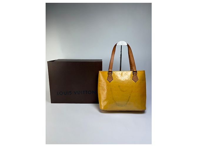 Vintage Louis Vuitton Monogram Vernis Patent Tote Ende der 1990er Yellow Gelb - Ansicht 2