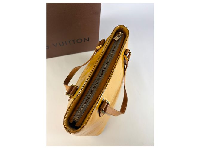 Vintage Louis Vuitton Monogram Vernis Patent Tote Ende der 1990er Yellow Gelb - Ansicht 6