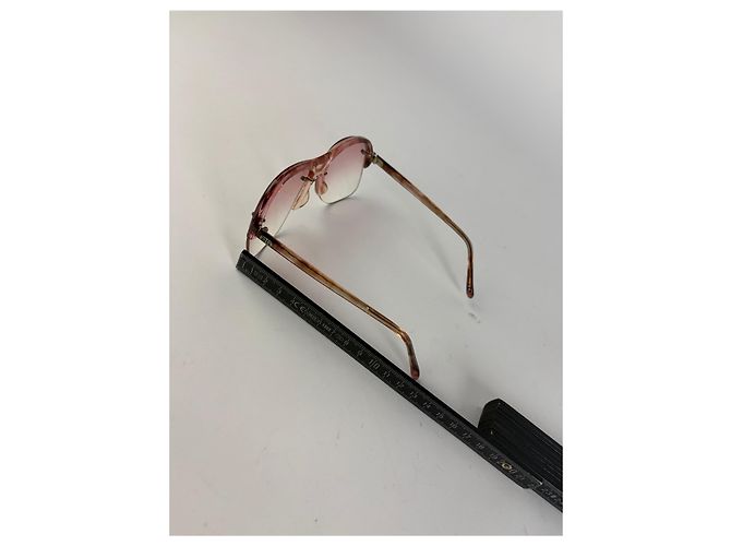 Occhiali da sole aviator Vintage Givenchy 4G Logo c. fine anni '70 Tartarugato rosa - vista 10
