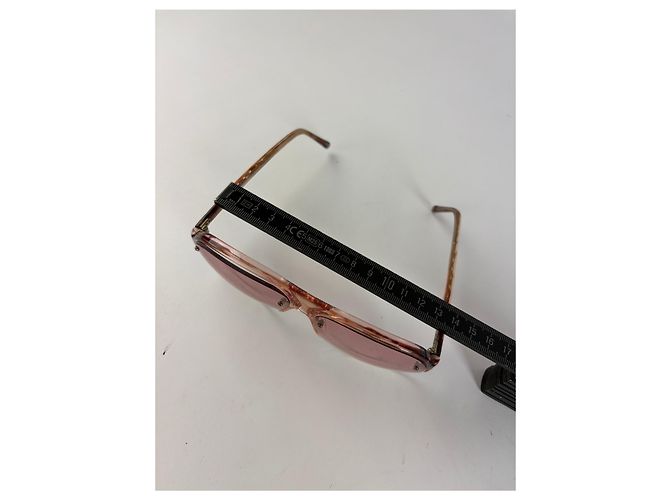 Occhiali da sole aviator Vintage Givenchy 4G Logo c. fine anni '70 Tartarugato rosa - vista 11