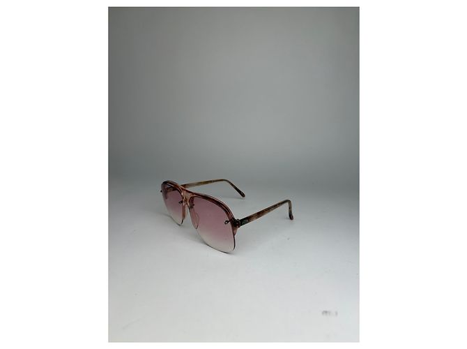 Occhiali da sole aviator Vintage Givenchy 4G Logo c. fine anni '70 Tartarugato rosa - vista 14