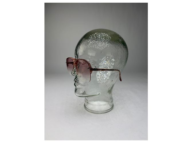 Occhiali da sole aviator Vintage Givenchy 4G Logo c. fine anni '70 Tartarugato rosa - vista 3