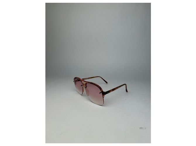 Occhiali da sole aviator Vintage Givenchy 4G Logo c. fine anni '70 Tartarugato rosa - vista 5