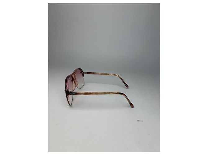 Occhiali da sole aviator Vintage Givenchy 4G Logo c. fine anni '70 Tartarugato rosa - vista 6