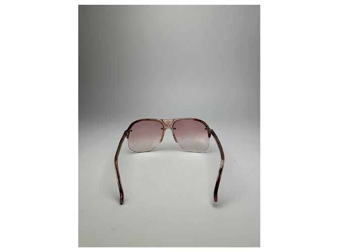 Occhiali da sole aviator Vintage Givenchy 4G Logo c. fine anni '70 Tartarugato rosa - vista 7