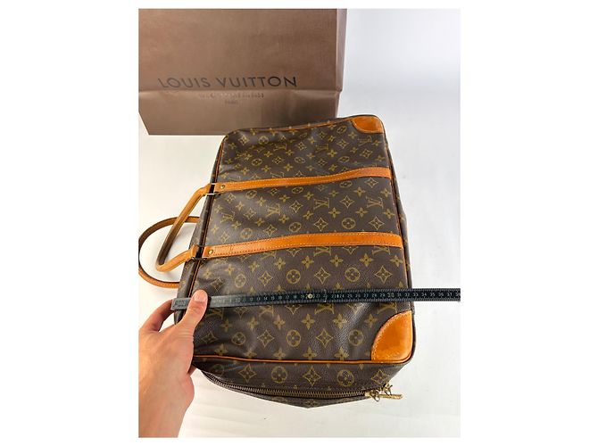 Vintage Louis Vuitton Monogram Canvas Weekender Bag c. 1987 Brown - view 11