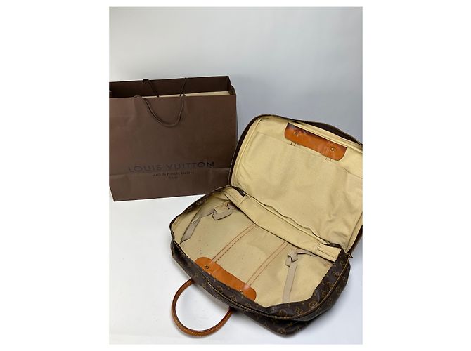 Vintage Louis Vuitton Monogram Canvas Weekender Bag c. 1987 Brown - view 3