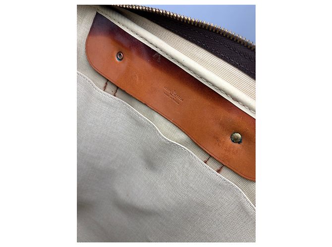 Vintage Louis Vuitton Monogram Canvas Weekender Bag c. 1987 Brown - view 4