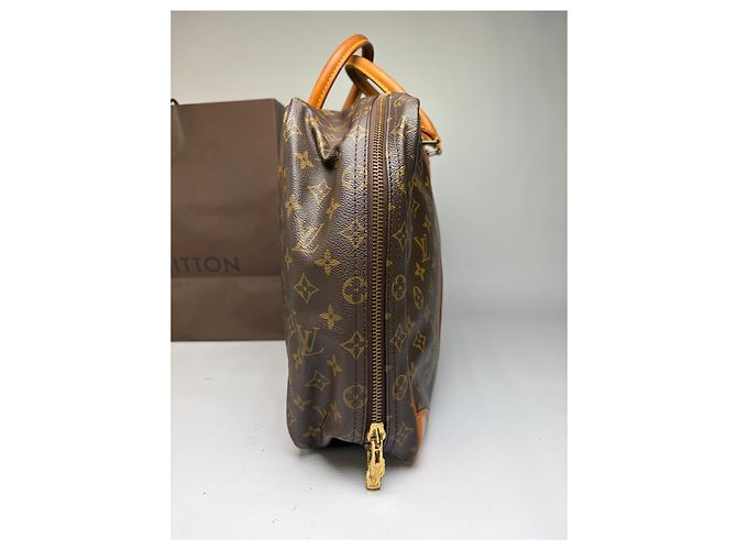 Vintage Louis Vuitton Monogram Canvas Weekender Bag c. 1987 Brown - view 7