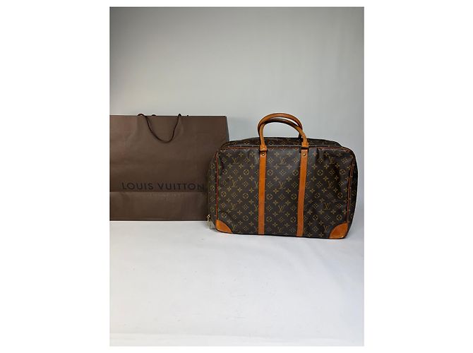 Vintage Louis Vuitton Monogram Canvas Weekender Bag c. 1987 Brown - view 8