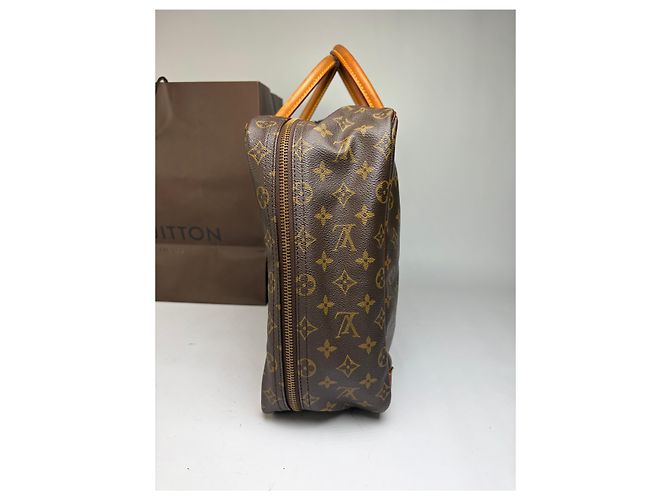 Vintage Louis Vuitton Monogram Canvas Weekender Bag c. 1987 Brown - view 9
